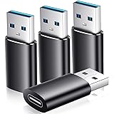 Renmou USB to USB C Adapter 4 Pack for iPhone 15