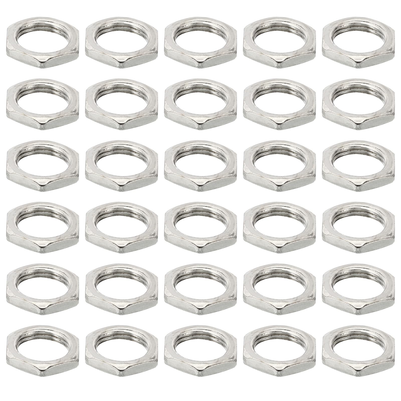 PATIKIL M9x0.75 Steel Hex Nuts, 100 Pack Metric Thread Zinc Plated Finished Hardware Nuts Screw Bolt Fasteners for Lamps Machinery Repair 2.5mm Height — image 1