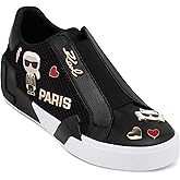 Karl Lagerfeld Womens Mavise Slip on Sneaker with Pins
