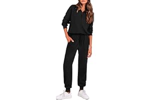 PRETTYGARDEN Women's Fall 2 Piece Lounge Sets Zip Up Sweatshirt Jogger Pants Sweat Track Suits Travel Outfit Winter Clothing