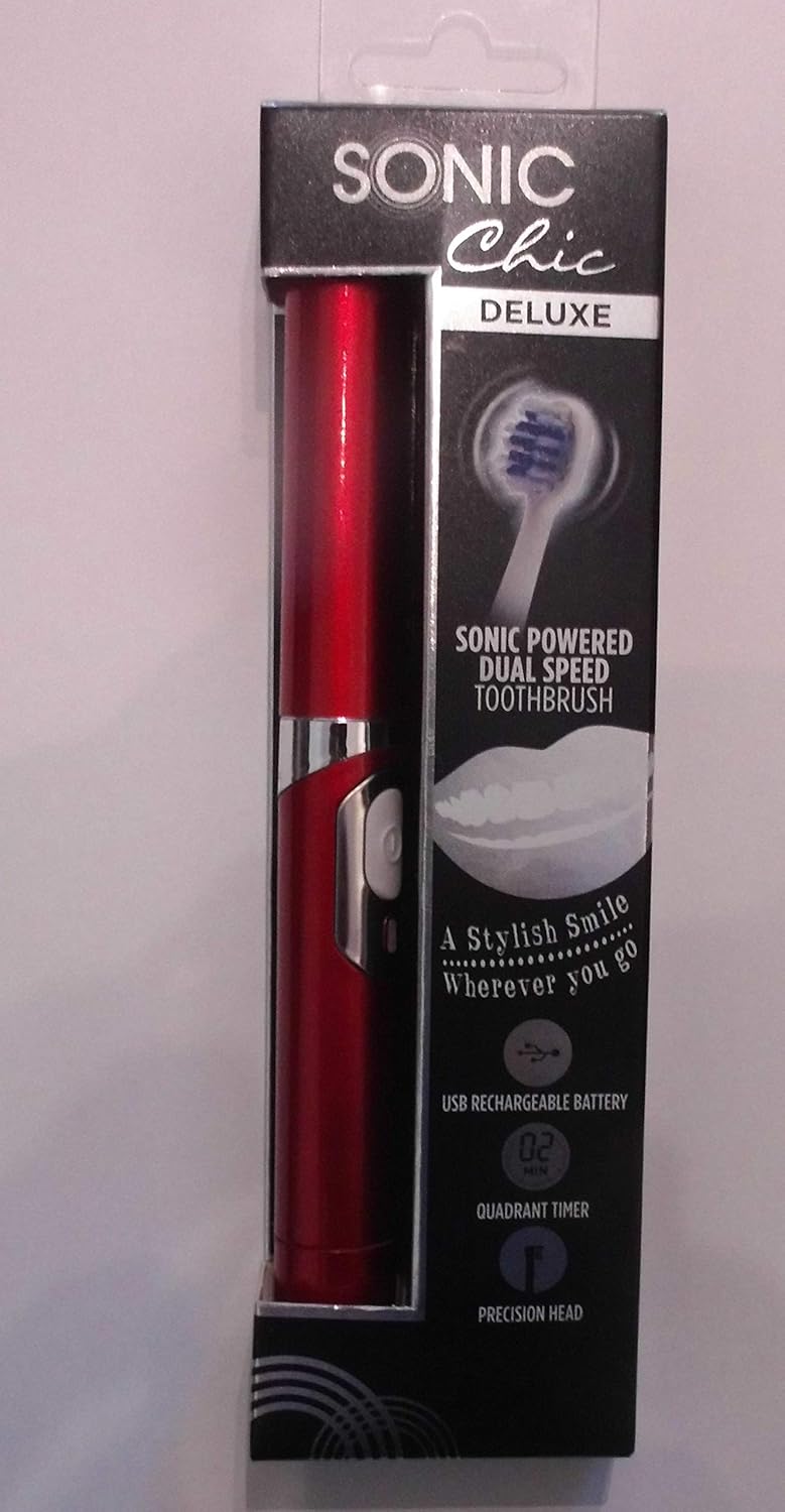 SONIC Chic DELUXE Ruby Red Toothbrush Amazon.co.uk Health & Personal Care
