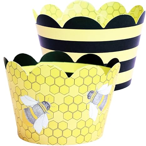 Honey Bee Hive Cup Cake Liner Holder What Will It Be Gender Reveal