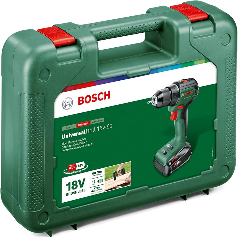 Akkuschrauber UniversalDrill 18V (2 Akkus, 18 Volt System, im Koffer)
