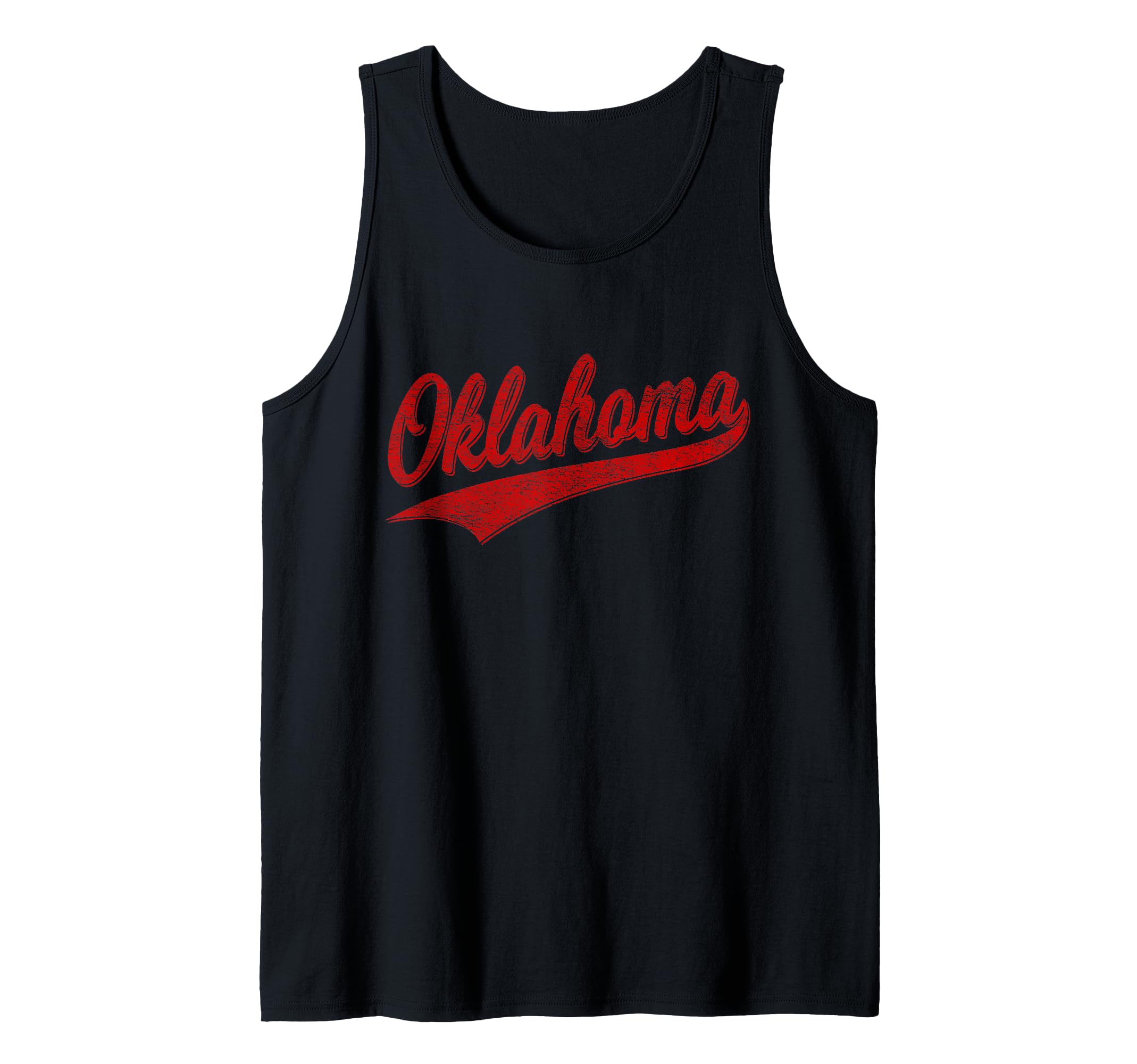 Photo 1 of OKLAHOMA VARSITY SCRIPT VINTAGE SPORTS JERSEY STYLE FLAG Tank Top