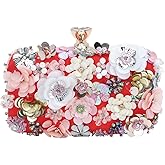 Lanpet Women Clutches Flower Evening Handbag Chain Strap Shoulder Bag