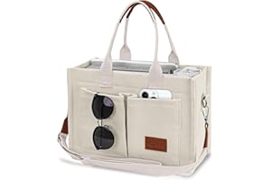 VOFANK Canvas Tote Bag for Women with Pockets Large Crossbody Bag Satchel Bag Handbag Everything Everyday Bag for Work Daily