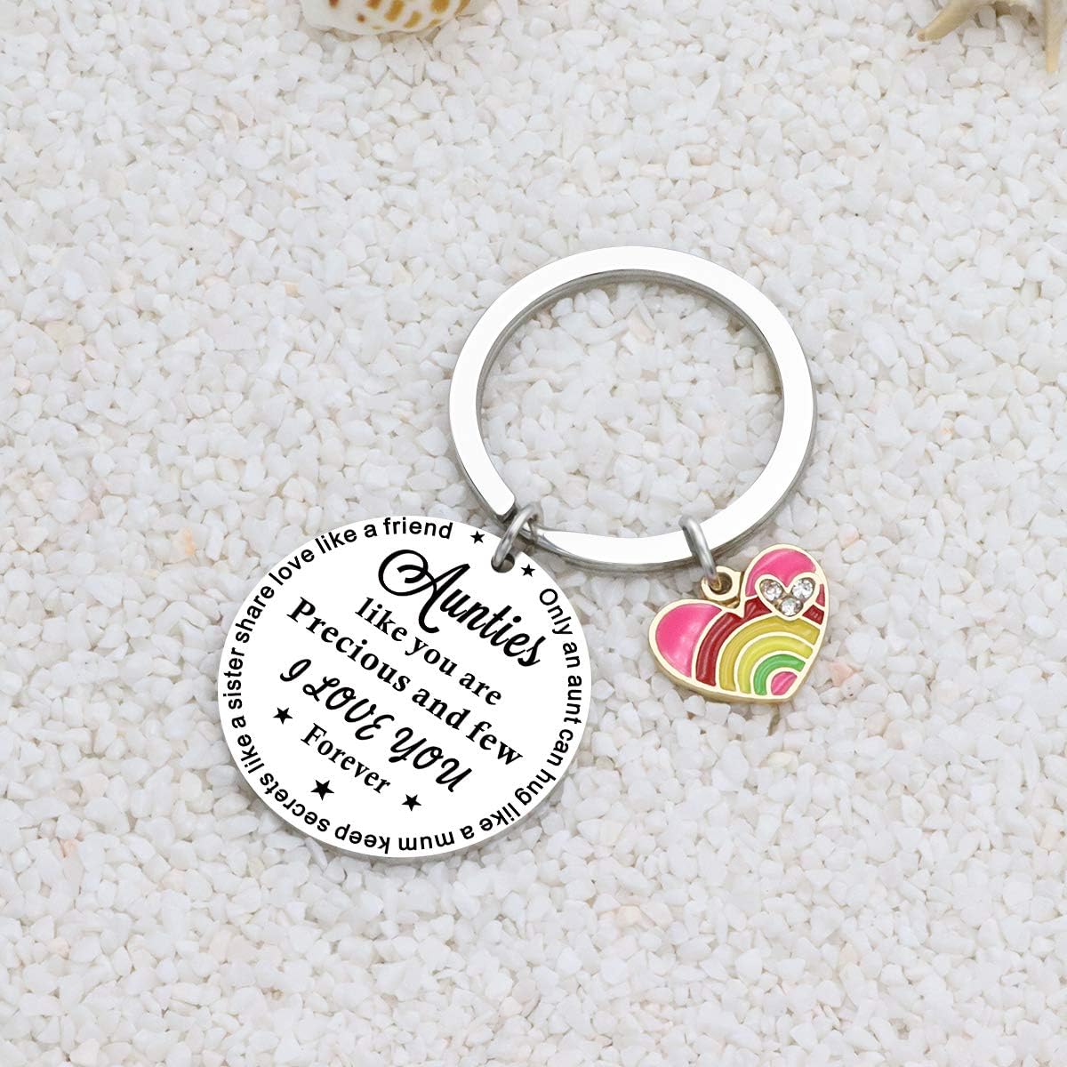 JETTOP Auntie Gifts Keyring Aunties Birthday Christmas Gifts from Nephew Niece Auntie Personalized Present Piece of My Life - Image 5