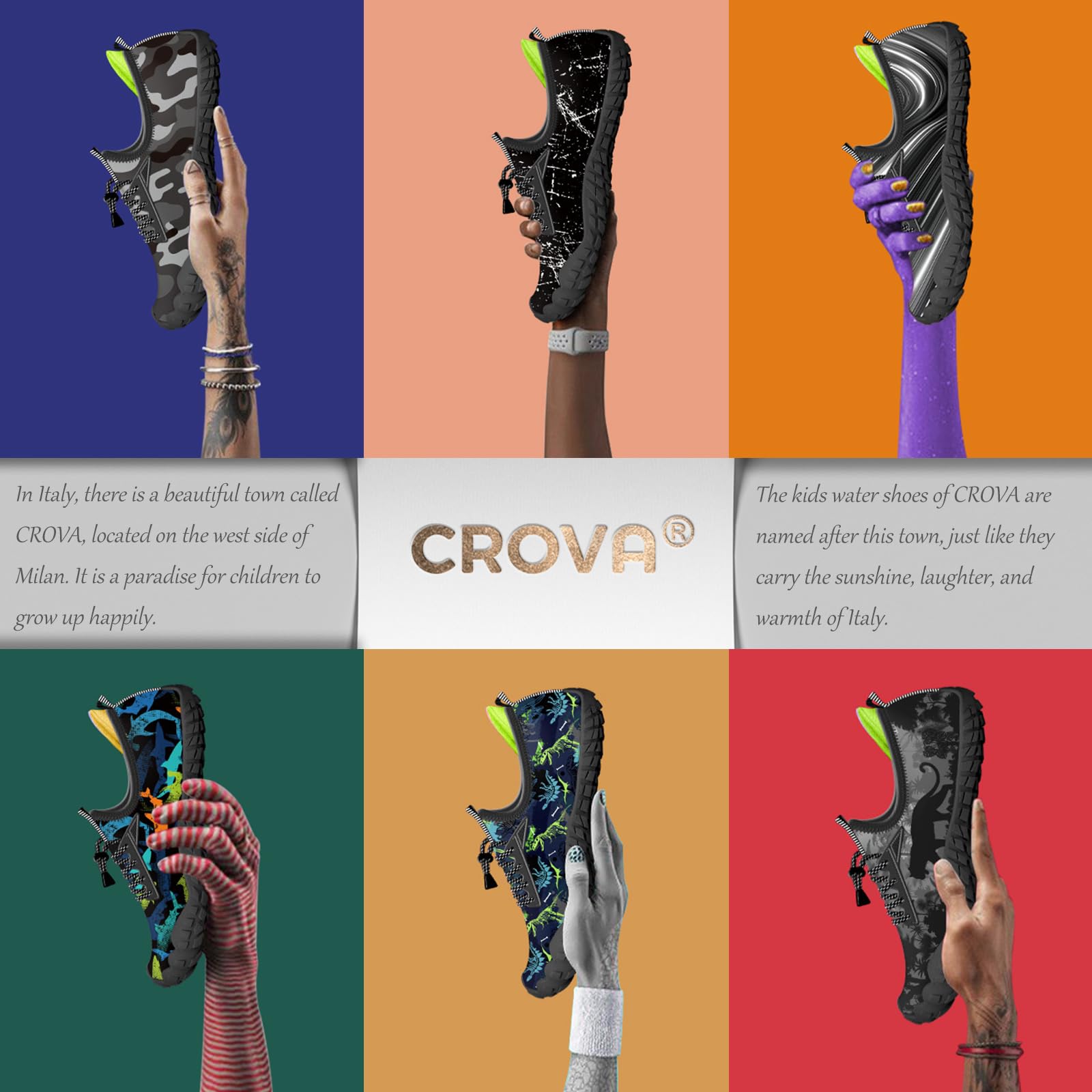 Built-in Heel Grips Water Shoes for Kids Girls Boys Hiking Wide Barefoot Swim Beach Pool Big Kid