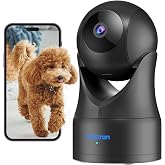 owltron Indoor Camera 2K, 360 Cameras for Home Security with Motion Detection, Baby Monitor with Phone App, 2.4G WiFi Pet Cam with Night Vision &amp; 2-Way Audio