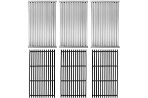BQMAX 17" x 9 1/2" Cooking Grates & Grill Emitter Plate Replacement Kit for Charbroil TRU-Infrared 463257520 463255721 463242715 463242716 463276016 466242715 463255020 466242816, G533-0009-W1 G533-2200-W1