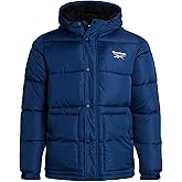 Reebok Mens Winter Jacket - Heavyweight Insulated Mens Winter Coat - Wind Water Resistant Quilted Puffer Jackets for Men