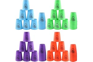 48Pcs Quick Stacking Cups, Top Grade Materials Low Friction Sports Stacking Set, Great Gift Idea for Challenge Competition Ga