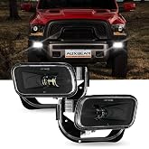 Auxbeam LED Fog Lights for Dodge Ram 1500 09-12 2500/3500 10-16, Black | DOT Approved, IP67 Waterproof, Improved Brightness, Long Lifespan, Plug and Play Installation, Adjustable Light Angle
