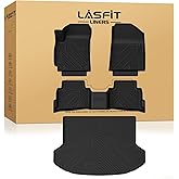 LASFIT Floor Mats & Cargo Mat for Kia Seltos 2026 2025 2024 (Not Fit SX), All Weather TPE Custom Fit Floor Liners 1st&2nd Row Full Set Car Mats Accessoires for Kia Seltos 2024-2026, Black