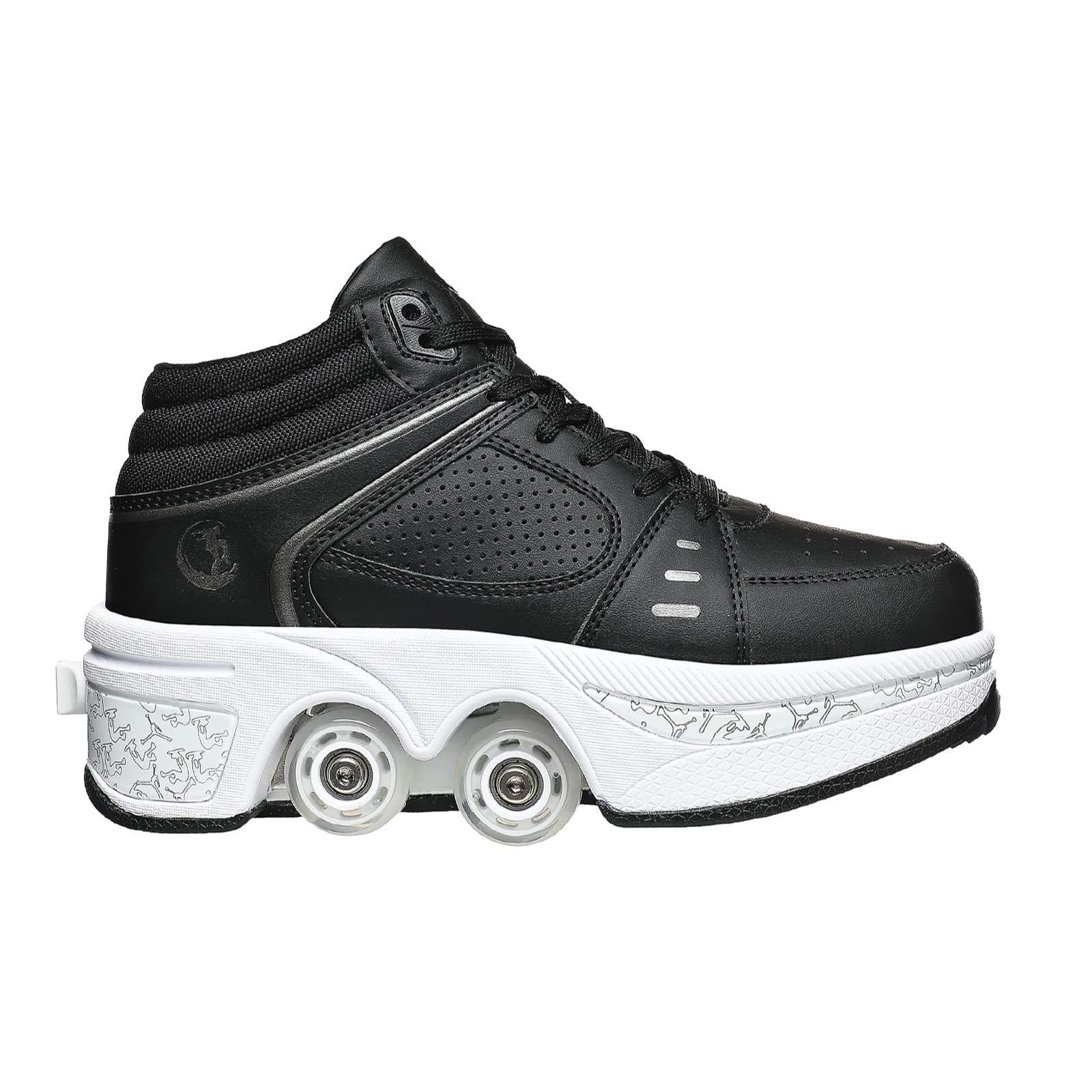 Unisex 2-in-1 Skate & Sneakers - Shoes That Turn Into Roller Skates - Gift for Kids, Boys, Girls, Men & Women