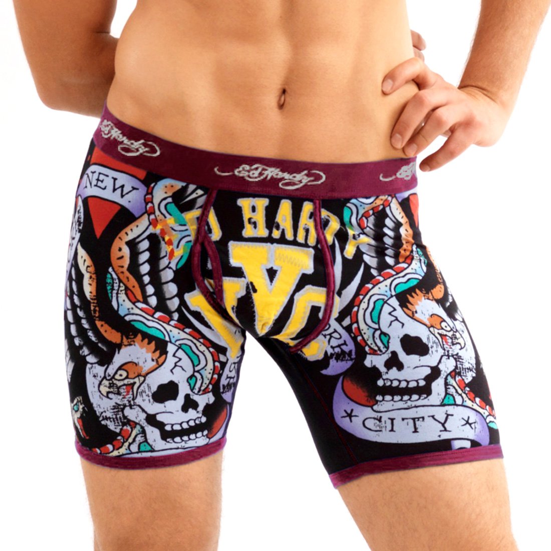 Ed Hardy Men's Premium Tough Yankee Boxer Brief