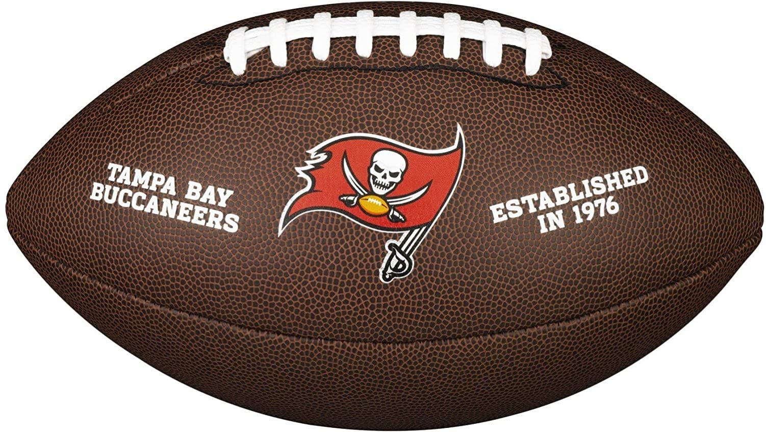 Wilson American Football NFL TEAM LOGO, Official Size, Blended Leather, Tampa Bay Bucanneers, Backyard Legend Composite