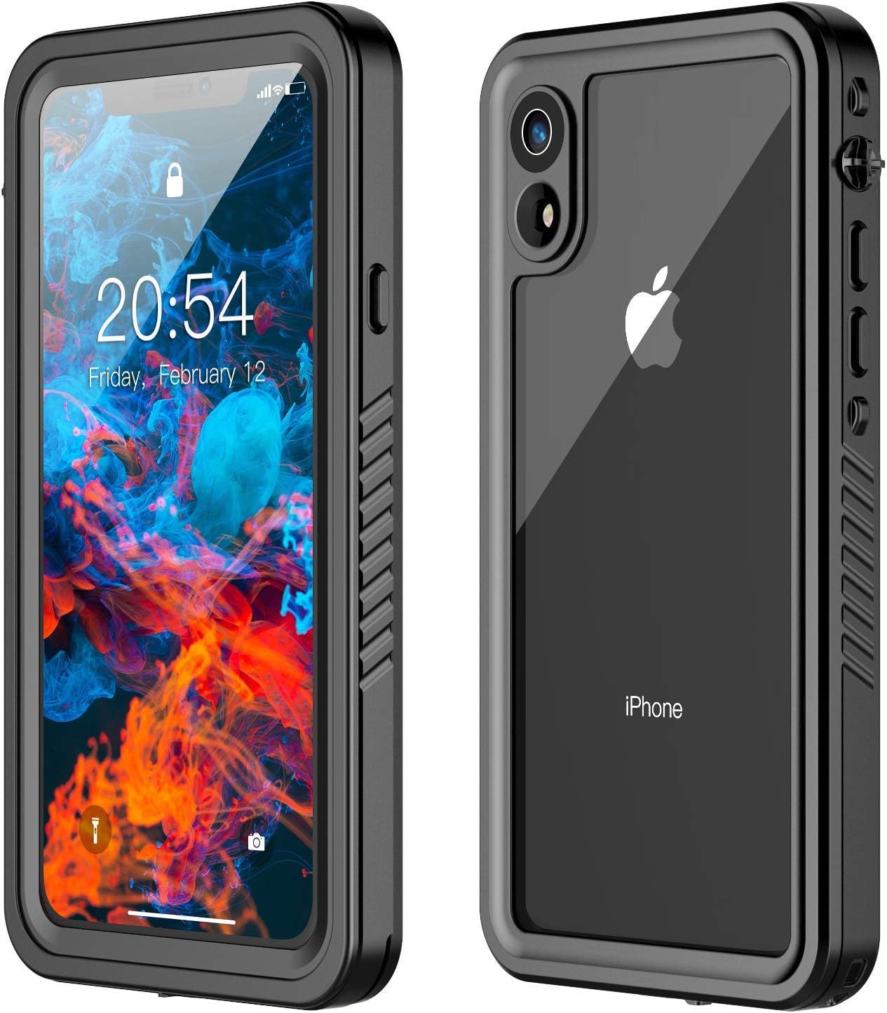 POTALUX Carcasa Impermeable para iPhone XR, 360°, a Prueba de Golpes