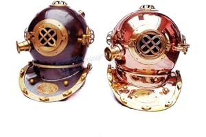 18" Scuba Diving Nautical Helmet | Maritime Ship's Decorative Helmet | U.S Navy Gifts Ideas | Marine Decorative Divers Equipment Vintage Replica (Polished Copper) | Nagina International