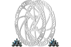 2 Set 160mm Disc Brake Rotor, Stainless Steel Bike Brake Rotor for Road Bike, Mountain Bike, MTB, BMX