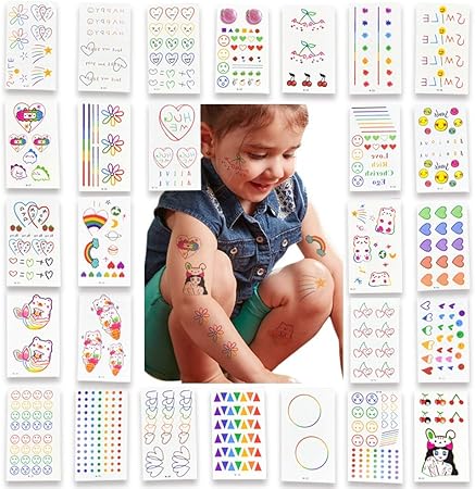 Amazon Co Jp Mingkids ユニコーン ガールズ タトゥー 100枚以上 ユニコーン タトゥー パーティー タトゥー テンポラリー タトゥーステッカー カラフル 面白い デザイン 10枚 10 服 ファッション小物