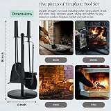 Unibos Fireplace Companion Set Fireside Tools Circle Base Home New view 3