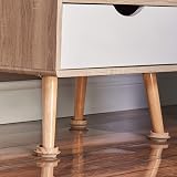 Medipaq Felt Castor Cups 4x Small 44mm Light Wood Grain Protect Floors view 9