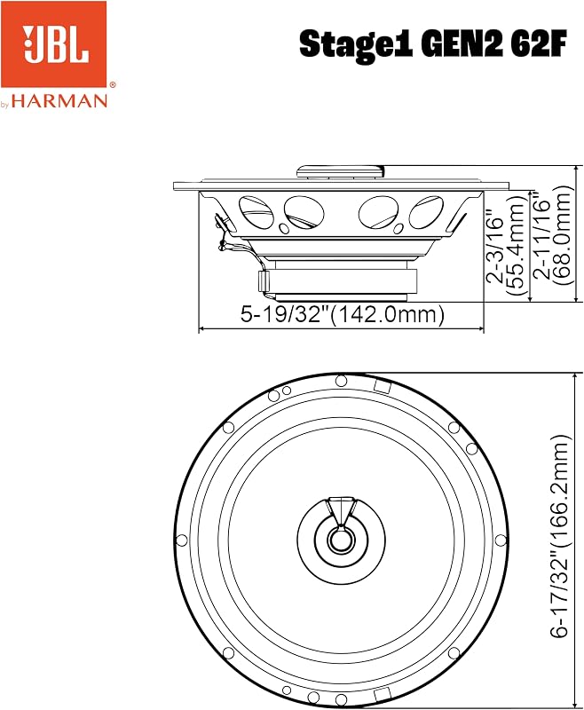 Stage1 GEN2 62F 6.5 in / 16.5 cm 2-Wege Koaxial Einbaulautsprecher Auto