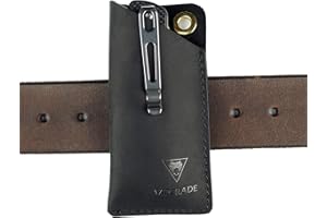 VIPERADE PJ11 Leather Knife Sheath for Belt, Knife Holster, Pocket Knife Sheath, Pocket Knife Holder for Belt, Leather Folding Knife Sheath for Men