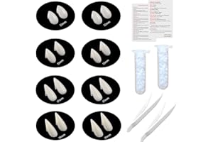 8 Pack Halloween Tooth Decorations,Vampire Fangs Fake Teeth with Adhesive Tooth Kits, Halloween Cosplay Accessories Party Pro