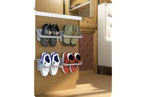 Baffect Hanging Shoe Organizer 4 pieces,Shoe Holder Foldable Wall Mounted Shoe Rack Hanging Shelf for Shoes Storage Rack Wall