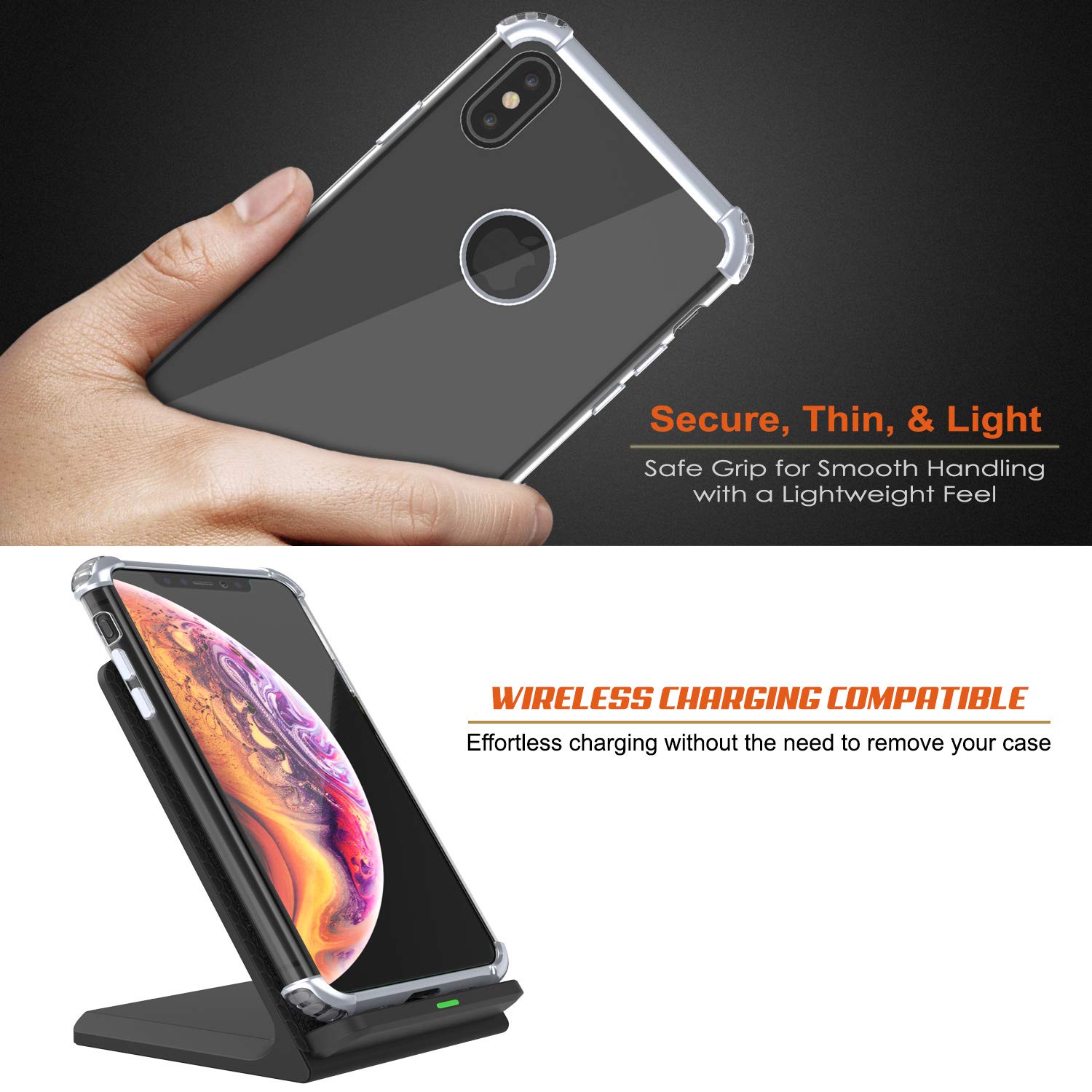 iPhone Xs Max Case, Punkcase [Blaze Series] Protective Cover W/PunkShield Screen Protector [Shockproof] [Slim Fit] Compatible for Apple iPhone Xs Max [Silver]