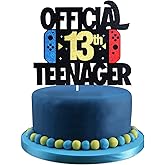 OFFICIAL TEENAGER 13th Birthday Cake Topper - Boys Girls 13th Birthday Glitter Cake Supplies - Thirteen Years Old Birthday Party Decoration