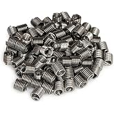 NACX #6-32 Helicoil Wire Inner Thread Inserts, 2D Coiled Wire Helical Screws, 304 Stainless Steel, 100Pcs
