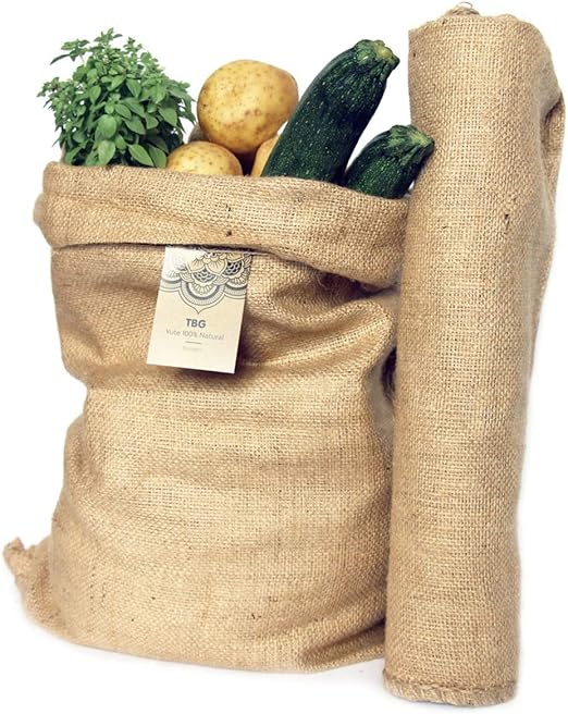 TBG Pack 4 Sacos Grandes de Yute 100% Natural - Bolsas Ecológicas ...