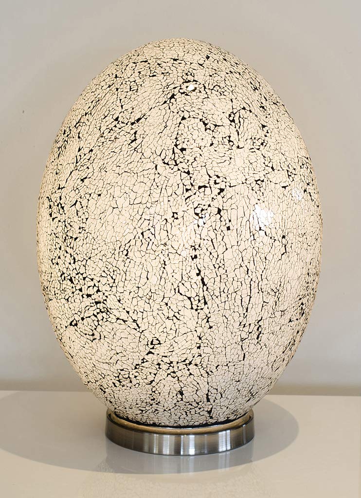 Mosaic Giant Egg Lamp Glass, White