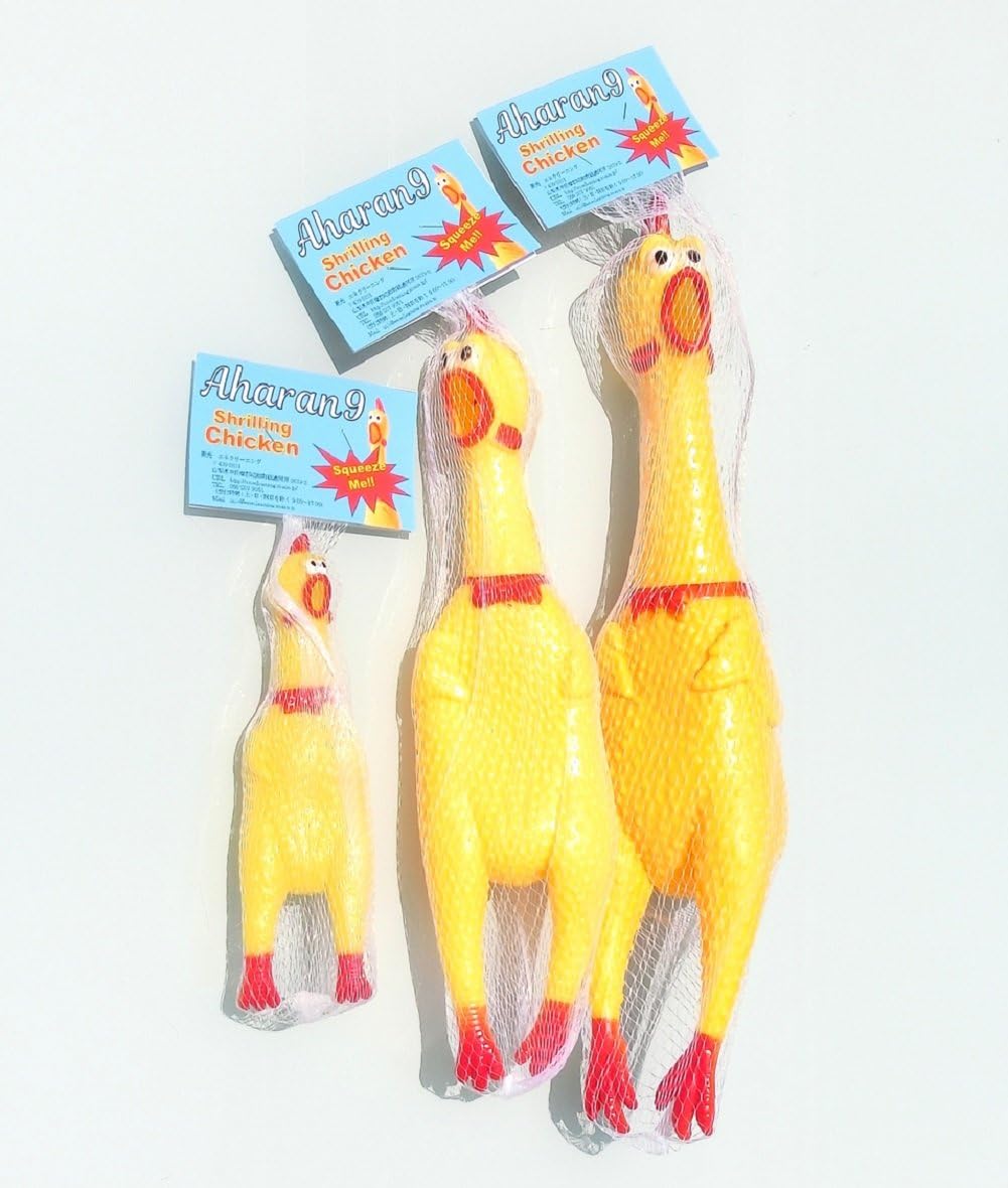 Amazon Aharan9 アハランナイン びっくりチキン ペットもよろこぶ 叫ぶ チキン おもちゃ Lサイズ Ahharan9 アハランナイン 音の出るおもちゃ 通販