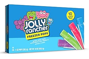 JEL SERT Jolly Rancher Freezer Bars, Assorted Flavors, 1 Oz Bars,10 Ice Bars