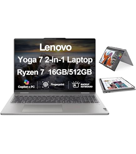 Amazon.com: Lenovo Yoga 7 2-in-1 Touch Laptop, 16