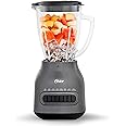 Oster Easy-to-Clean Blender with 6-Cup Boroclass Glass Jar Diamond Grey