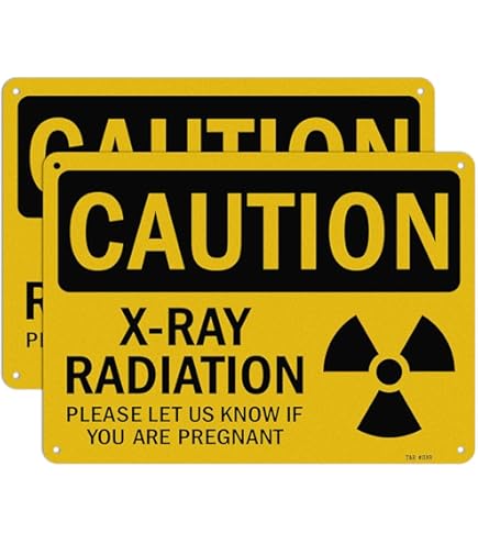 X-Ray Radiation Warning Sign - Authorized Personnel Only, 10x7 Inches, Rust-Proof Aluminum, USA Made