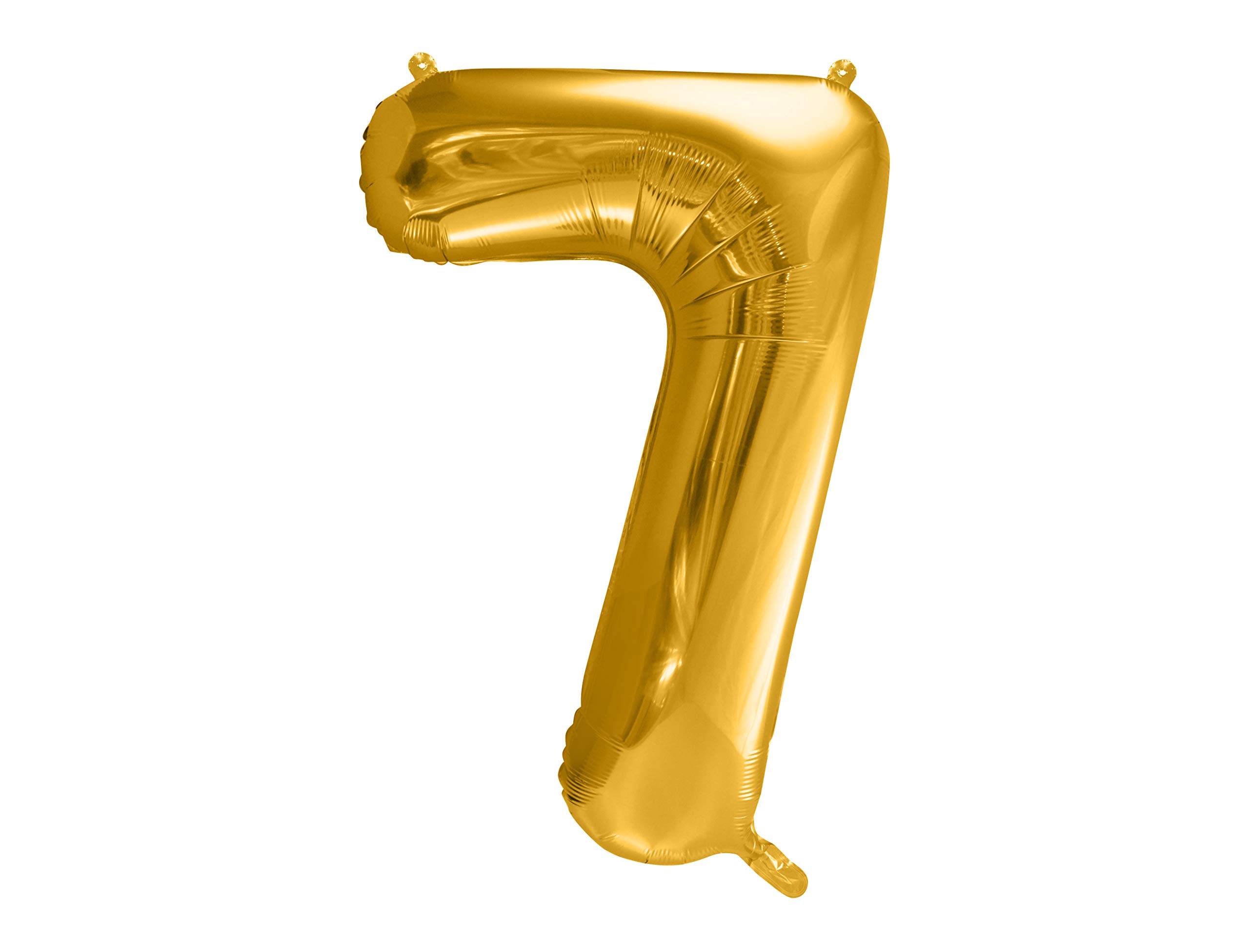 PartyDeco FB1M-7-019 86 cm Foil Balloon Number 7 Gold