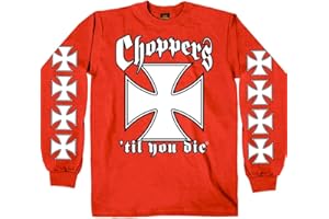 Hot Leathers Men's America Flag Long Sleeve Shirt