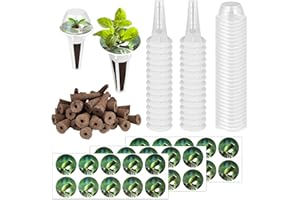 YARKHI 125pcs Hydroponic Seed Pods Kit, Grow Anything Kit Compatible with Hydroponics Supplies from All Brands, Hydroponic Indoor Garden Accessories with 50 Grow Sponges, 50 Pod Labels for Growing System