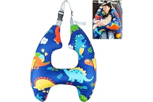 FASTSPOK Car Pillow for Kids,H-Shape Travel Pillow for Child Sleeping Neck Shoulder Support Car Seat Pillow A Sleeping Artifact Suitable for Road Trips of Adults and Children Travel Pillow for Kids (Blue)