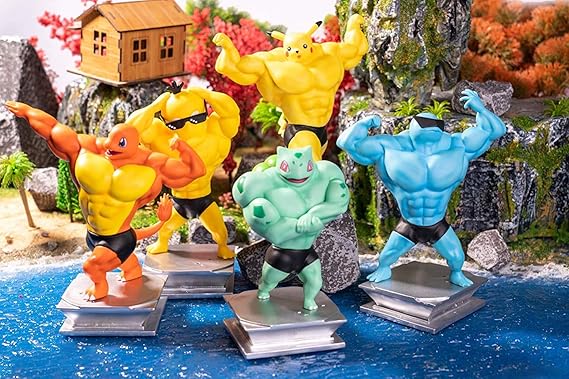 Amazon アニメアクションフィギュア ポケモンマッスルバージョンフィギュア ボディビルディングシリーズコレクション 誕生日ギフト Pvc 7インチ ヒトカゲ ロボット 子ども向けフィギュア おもちゃ