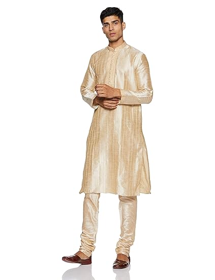 Men's Full Sleeve Blended Kurta & Churidar Set (S952156)