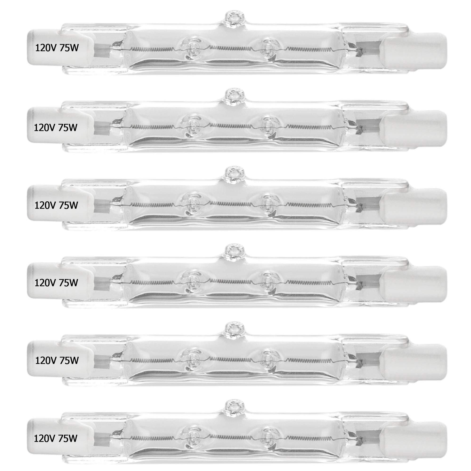 haraqi 6 Pack Halogen Light Bulb R7S Base J Type