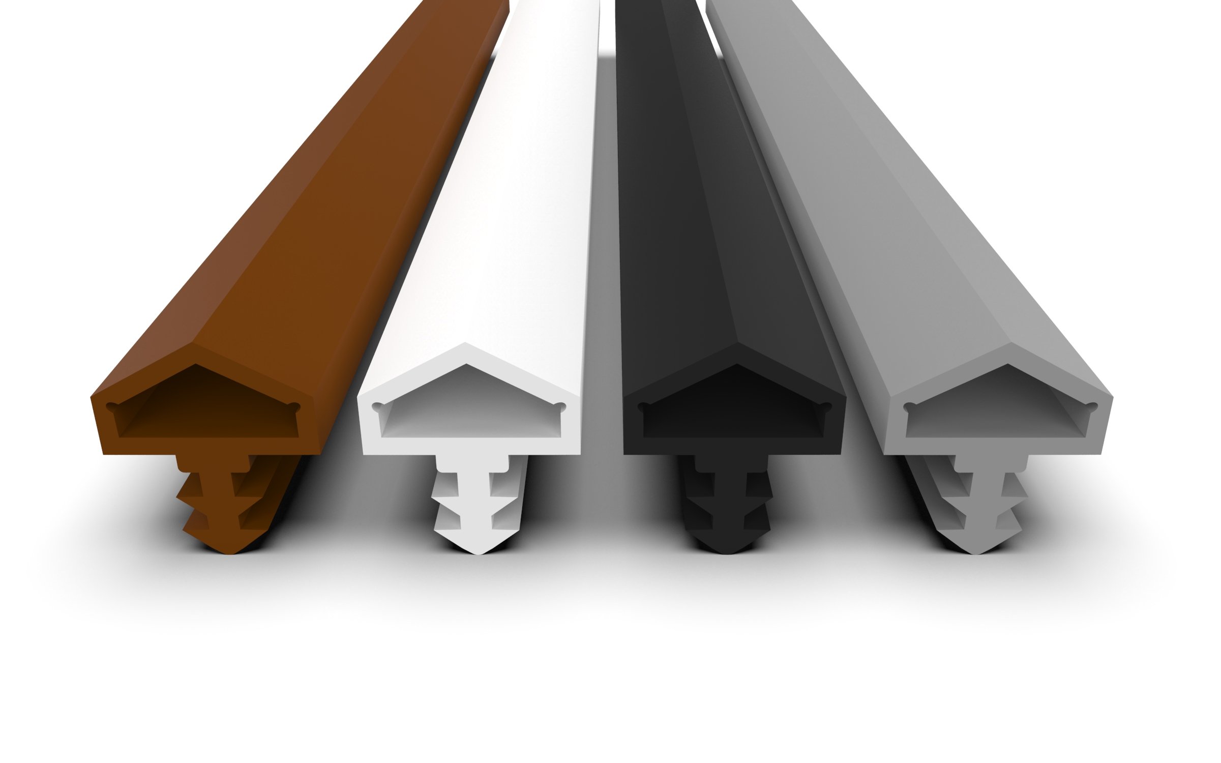 Door seal against draft, noise & dust, saves heating costs, seal, sealing tape, 4mm groove width 7mm groove depth 12mm rebate, steel frame seal, rubber seal, door seal