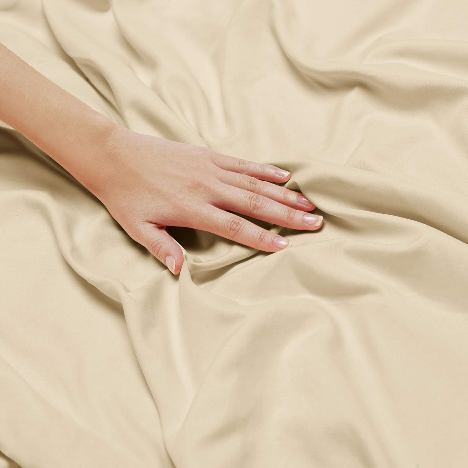 Premium Flat Sheets – 2-Pack “110 GSM” Top Bed Sheets Double Brushed Microfiber Thick and Comfortable Flat Sheets Set, Luxurious & Soft Hotel Hypoallergenic, King, Cream Beige: Home & Kitchen